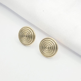 BRINCO DOURADO REDONDO COM DETALHES CIRCULAR