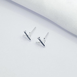 BRINCO PRATA MINI AVIÃO