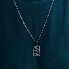 Corrente Aço Inox com Pingente Tudo Posso