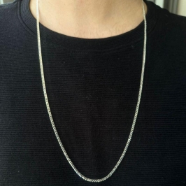 CORRENTE PRATA 925 2MM SUPER FLAT 70 CM