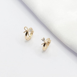 BRINCO DOURADO ARGOLA CLICK LAÇINHO COM GOTA