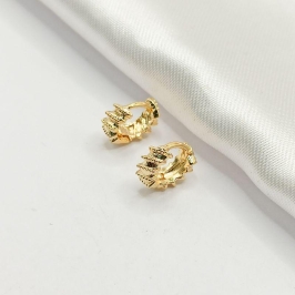 BRINCO DOURADO ARGOLINHA CLICK ESPIRAL