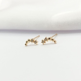 BRINCO DOURADO EAR CUFF ESTRELINHAS