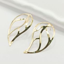 BRINCO DOURADO FOLHA VAZADA