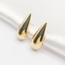 BRINCO DOURADO UNHA DE GATO LISA