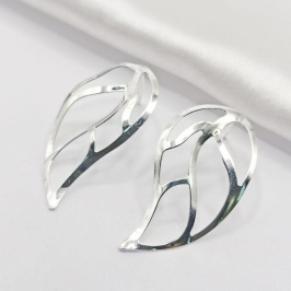 BRINCO PRATA FOLHA VAZADA