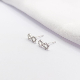 BRINCO PRATA INFINITO CRAVEJADO