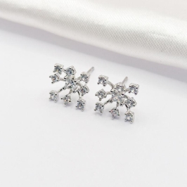 BRINCO RÓDIO CRISTAL CARRÊ CENTRAL E ZIRCÔNIA