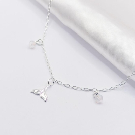 COLAR PRATA CHOKER SEREIA E 2 MIÇANGAS 40CM