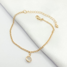 PULSEIRA DOURADA BEZEL CRISTAL