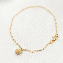 PULSEIRA DOURADA BOLA MACIÇA