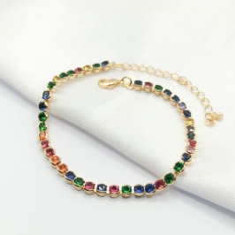 PULSEIRA DOURADA RIVIERA COLORIDA