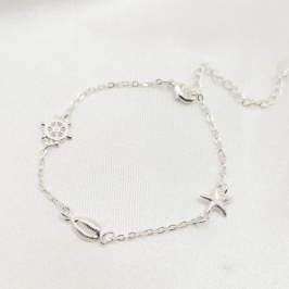 PULSEIRA PRATA ESTRELA BÚZIO E LEME