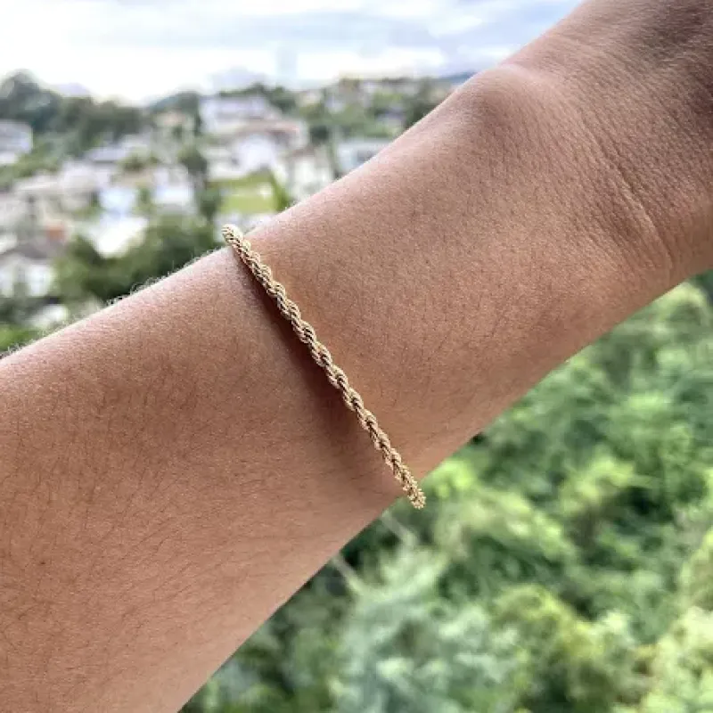 BRACELETE DOU FINO COM CORDÃO BAIANO
