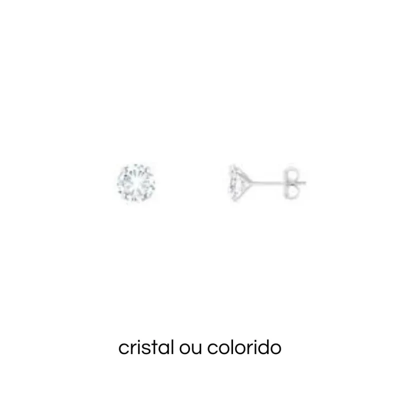 BC PRATA REDONDO P ZIRCONIA OU COLORIDO