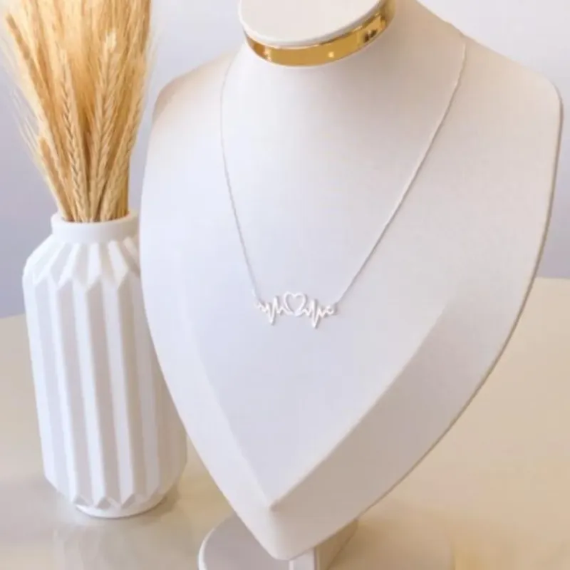 Pulseira Prata Coração com Batidas