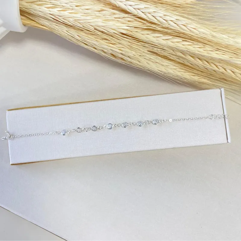 Pulseira Prata Zircônias