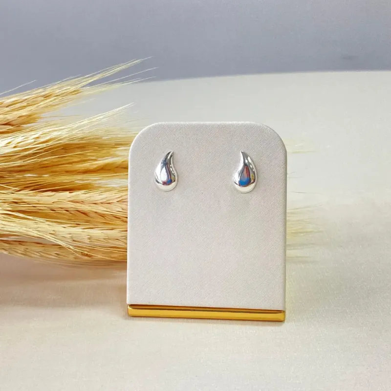 Brinco Prata Mini Gota Vazada PP