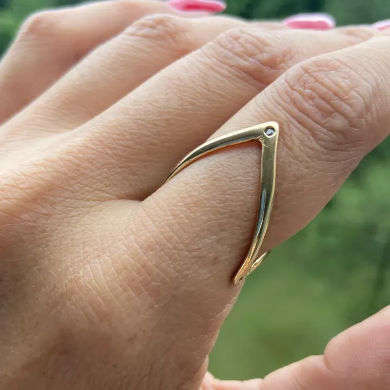 ANEL DOU BOCA DE TUBARÃO COM ZIRCONIA