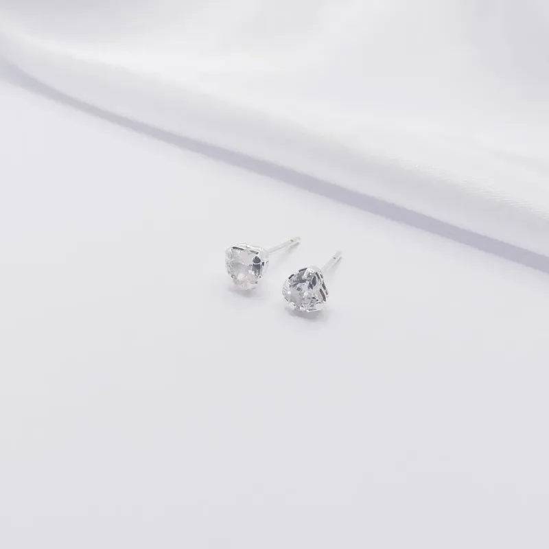 BRINCO PRATA CORAÇÃO P CRISTAL