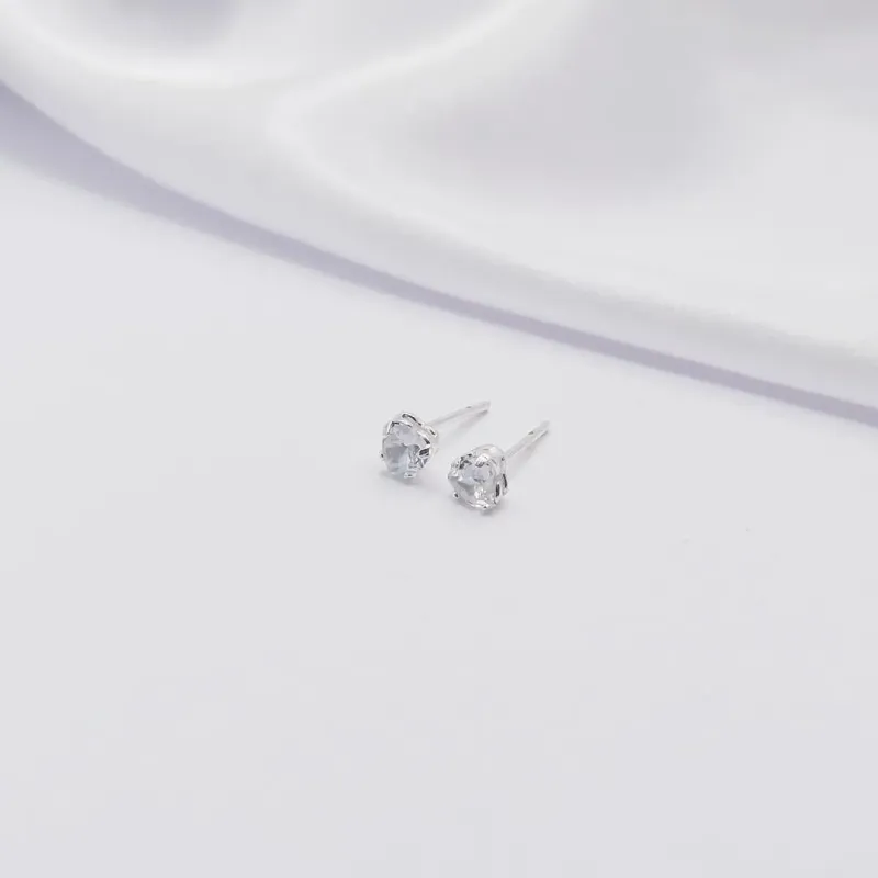 BRINCO PRATA CORAÇÃO P CRISTAL