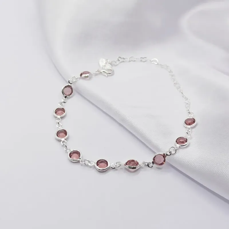 PULSEIRA PRATA COM MÚLTIPLOS PONTO DE LUZ MARROM FUMÊ