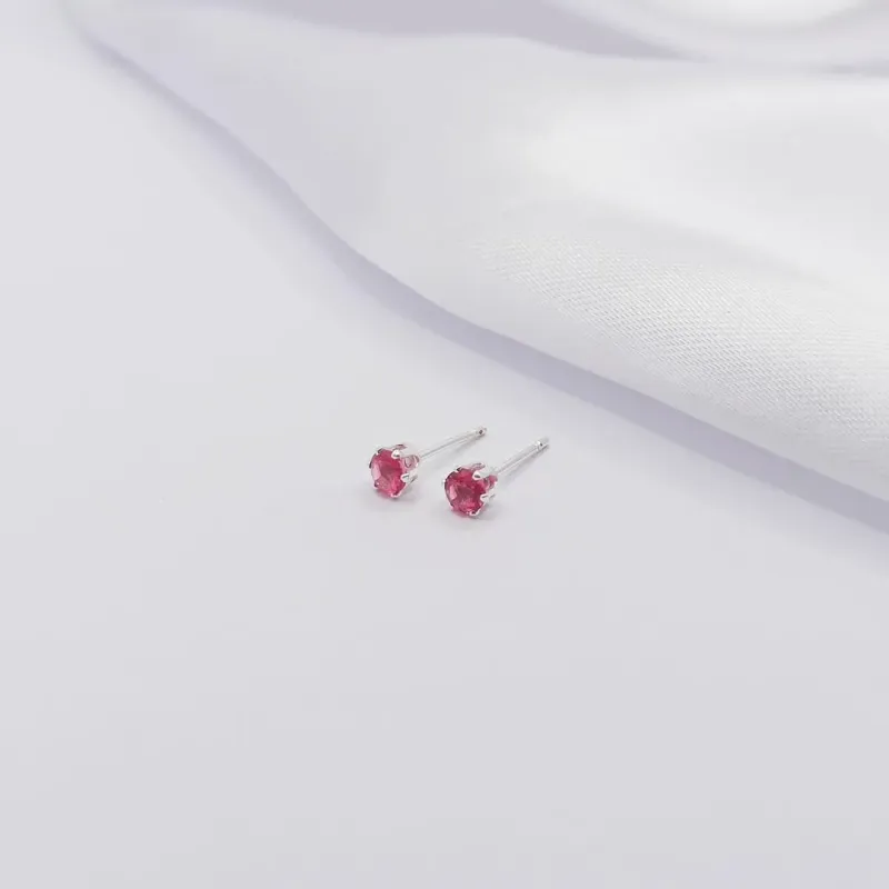 BRINCO PRATA REDONDO ROSA M