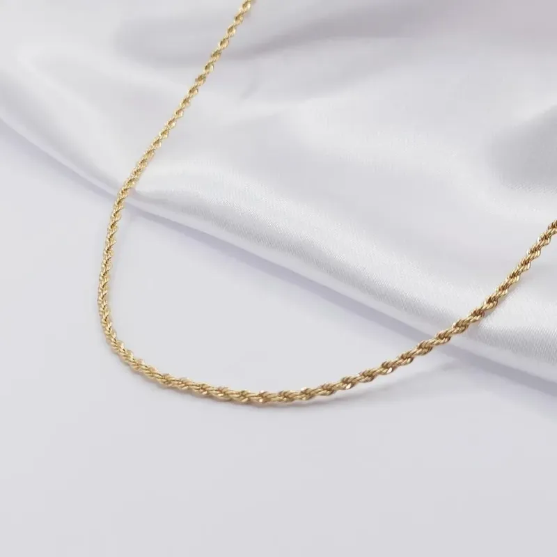 GARGANTILHA DOURADA CHOKER CORDÃO BAIANO FINO 35CM