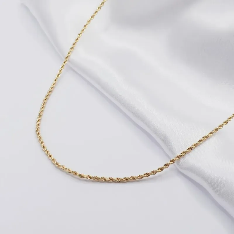 GARGANTILHA DOURADA CORDÃO BAIANO FINO 60CM