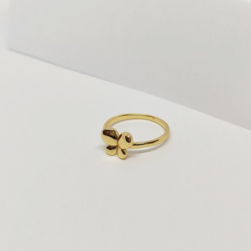 ANEL DOURADO BORBOLETA LISA