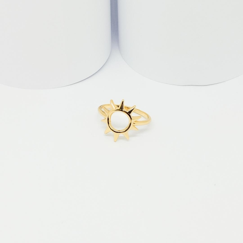 ANEL DOURADO SOL DETALHADO