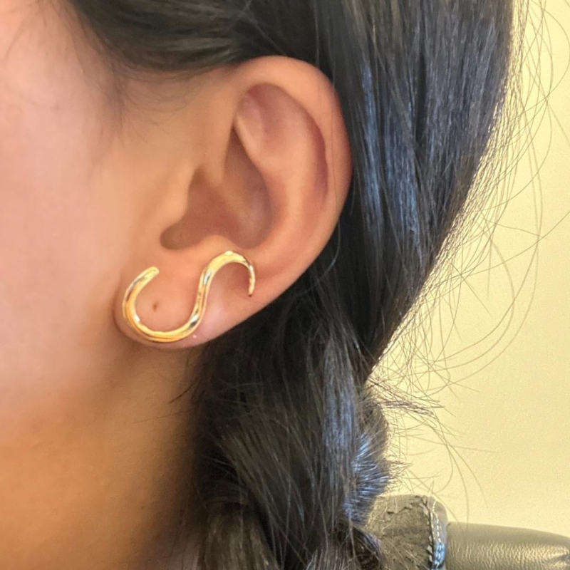 Brinco Dourado S Ear Cuff