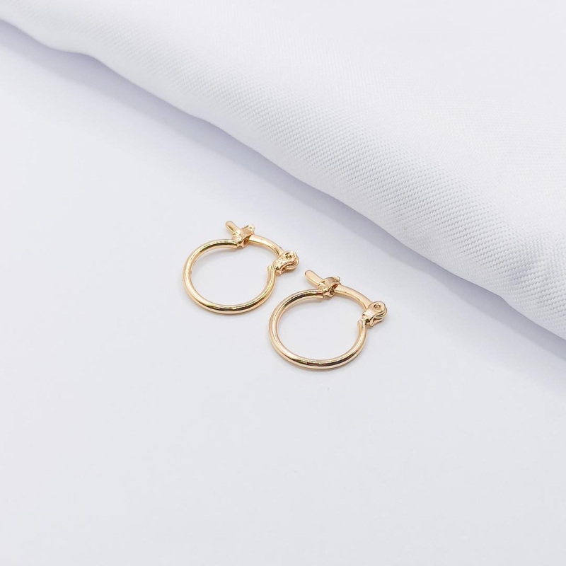 BRINCO DOURADO ARGOLINHA ARTICULADA FIO 1MM M