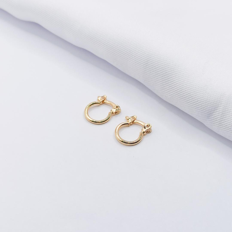 BRINCO DOURADO ARGOLINHA ARTICULADA FIO 1MM P