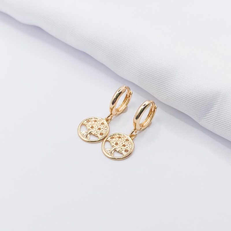 BRINCO DOURADO ÁRVORE DA VIDA DETALHADA