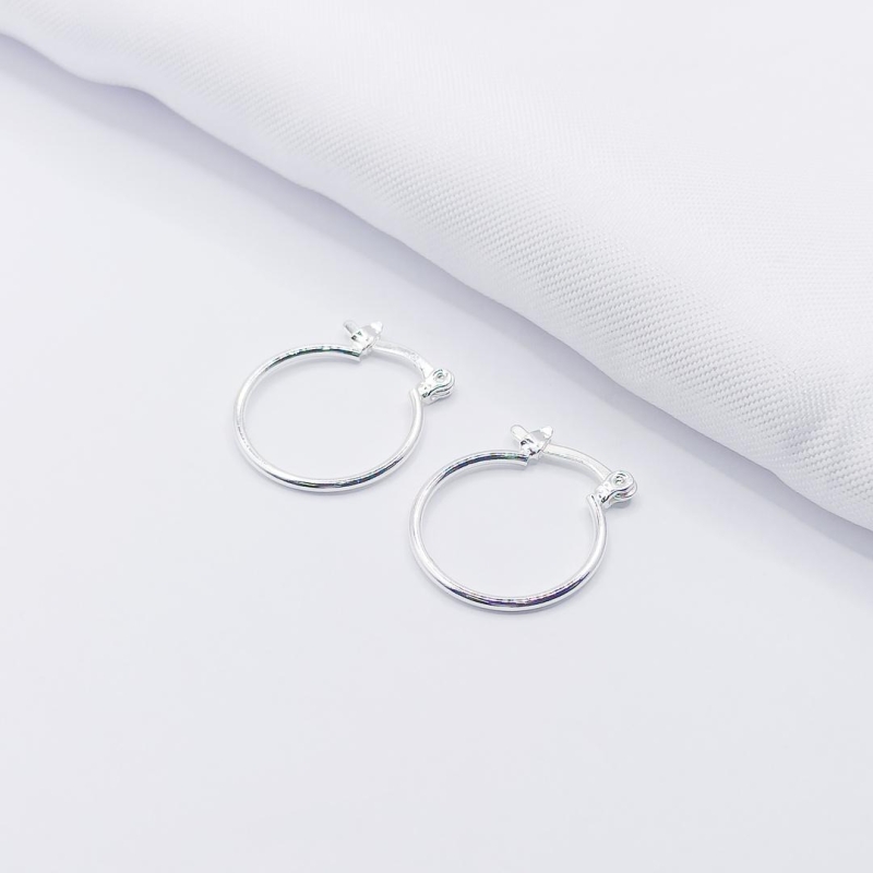 BRINCO PRATA ARGOLINHA ARTICULADA FIO 1MM G