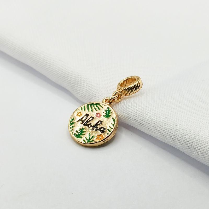 BERLOQUE DOURADO MEDALHINHA ALOHA