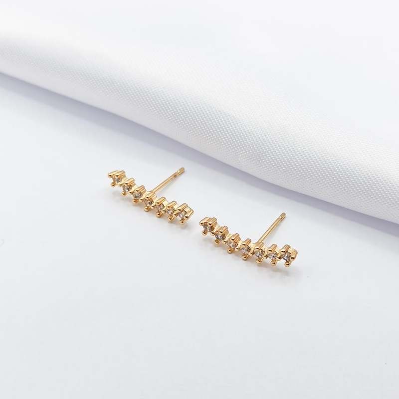 BRINCO DOURADO EAR CUFF ZIRCÔNIA CRISTAL