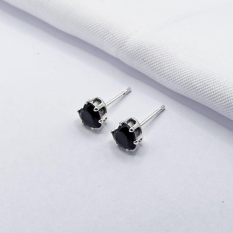 BRINCO PRATA CORAÇÃO BLACK G