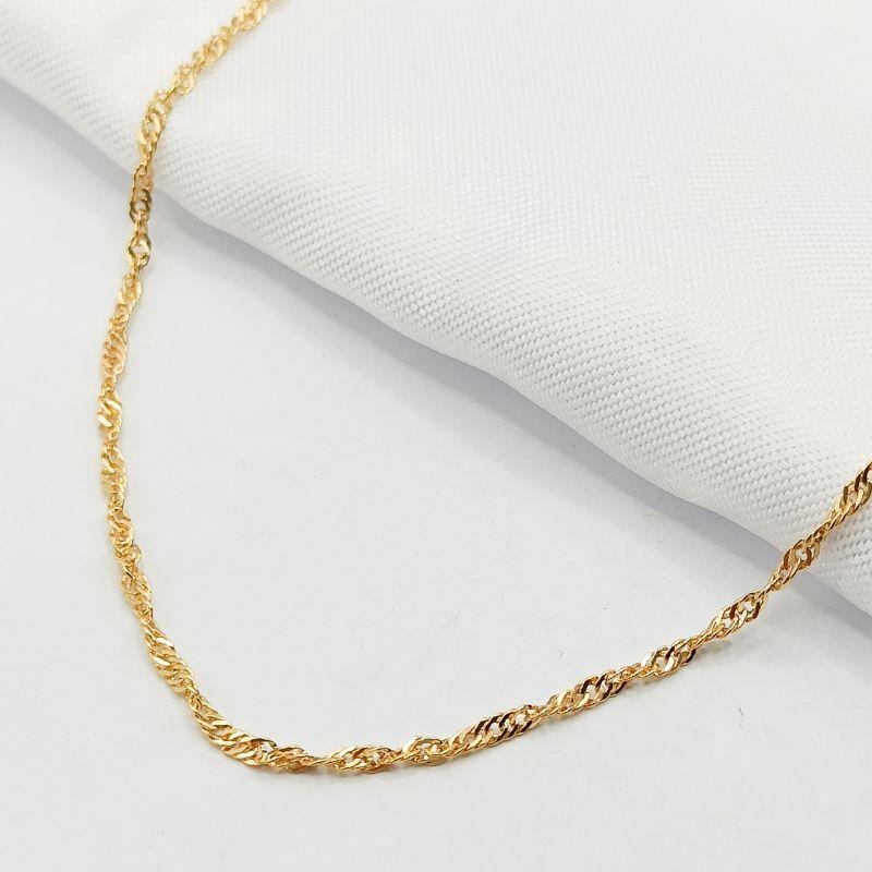 GARGANTILHA DOURADA SINGAPURA 60CM