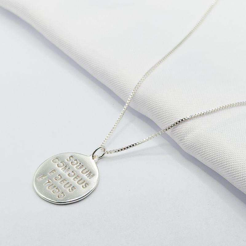 GARGANTILHA PRATA MEDALHA 