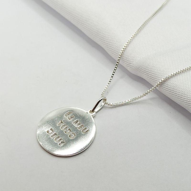 GARGANTILHA PRATA MEDALHA 