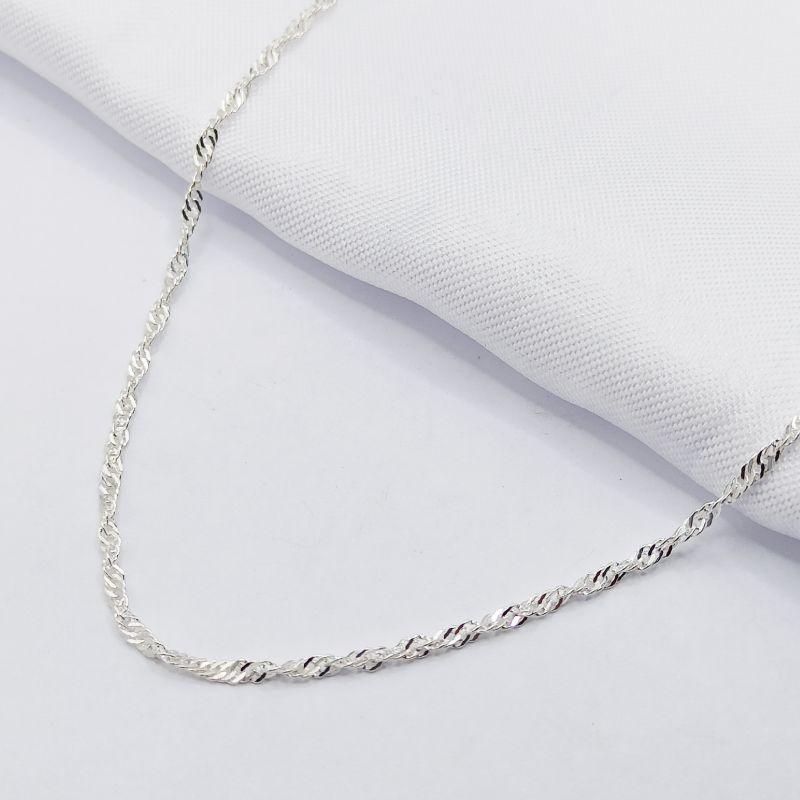 GARGANTILHA PRATA SINGAPURA 60CM