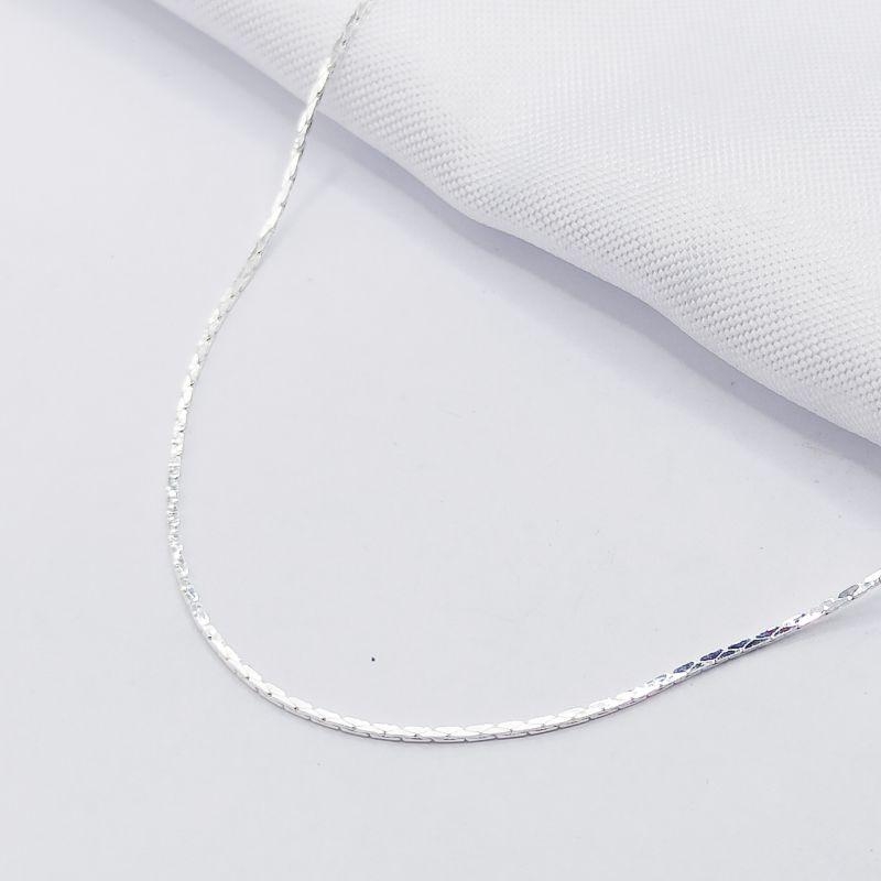 GARGANTILHA PRATA VENEAZIANA LAMINADA 45CM