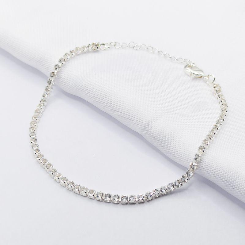 PULSEIRA PRATA RIVIERA CRISTAL