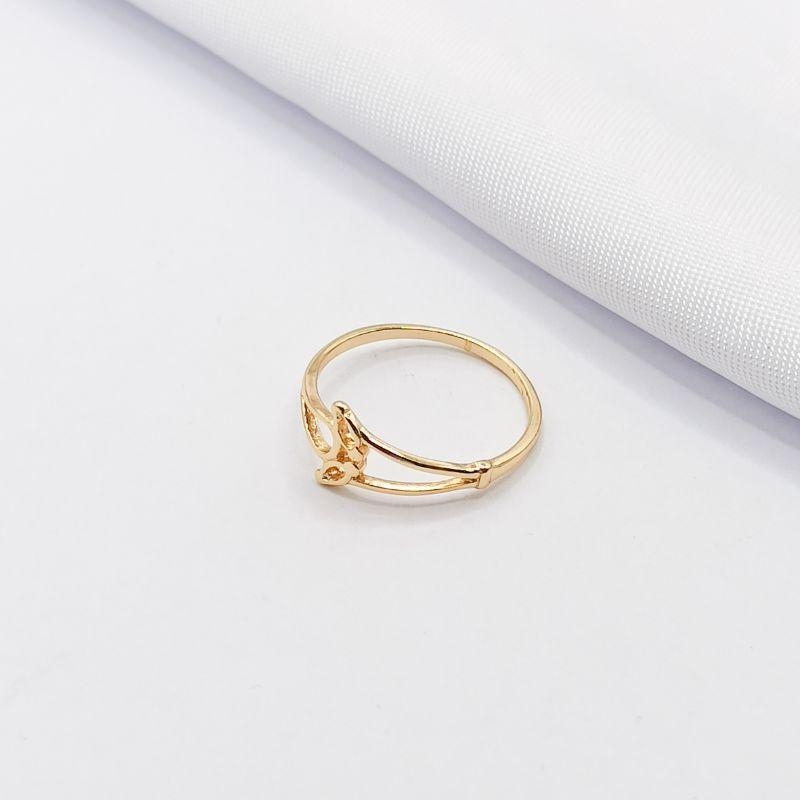 ANEL DOURADO ARO DETALHADO