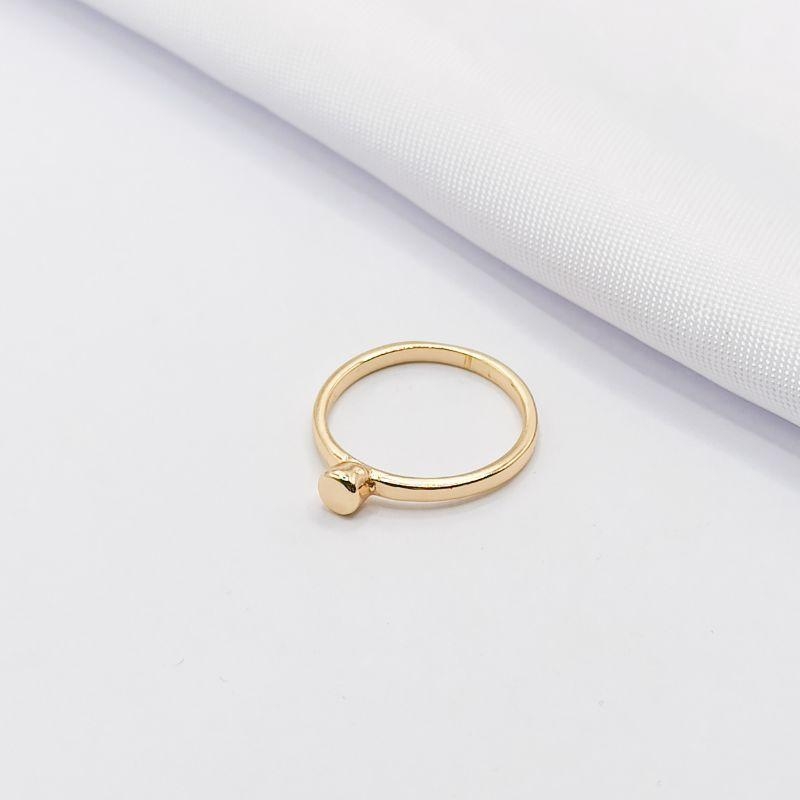 ANEL DOURADO CENTRAL REDONDA LISA