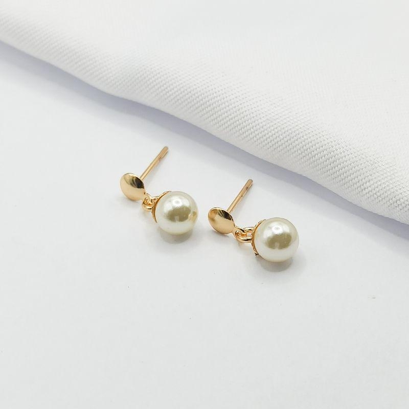 BRINCO DOURADO PENDURICALHO PÉROLA