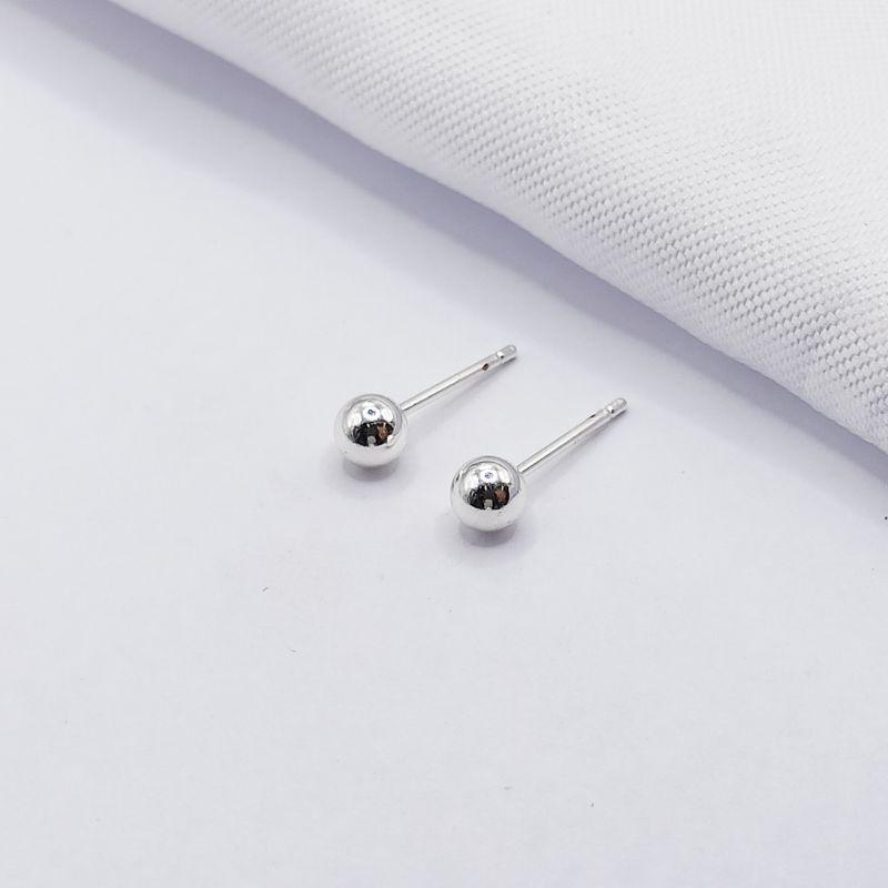 BRINCO PRATA ABS 4 MM