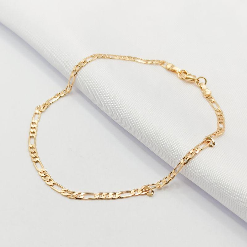 PULSEIRA DOURADA ELO FÍGARO 3X1